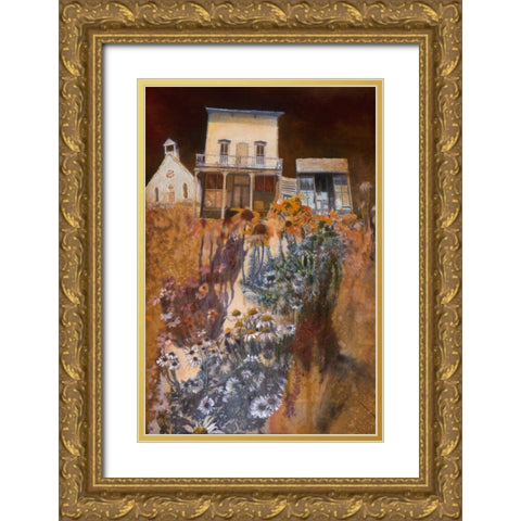 Cambria Gold Ornate Wood Framed Art Print with Double Matting by Lund, Denton