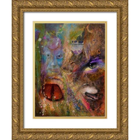The All Seeing Eye Of Creation Gold Ornate Wood Framed Art Print with Double Matting by Lund, Denton