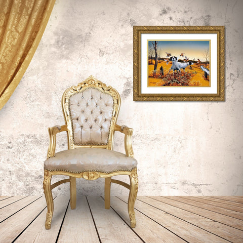 Opening Day Gold Ornate Wood Framed Art Print with Double Matting by Engler, Don