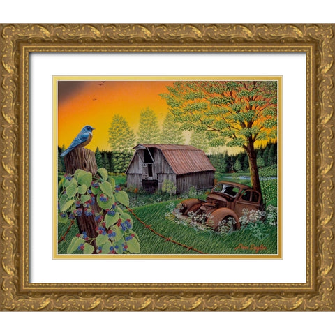 Time Gone By Gold Ornate Wood Framed Art Print with Double Matting by Engler, Don