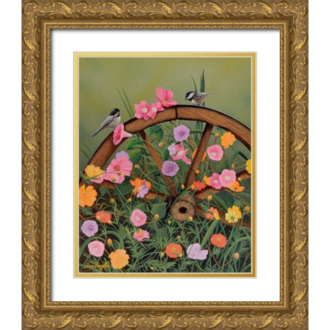 Vintage Garden Gold Ornate Wood Framed Art Print with Double Matting by Engler, Don
