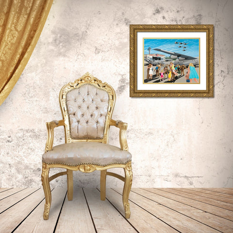 Welcome Home Gold Ornate Wood Framed Art Print with Double Matting by Engler, Don