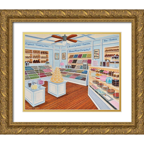 Cake â€˜n Bake Gold Ornate Wood Framed Art Print with Double Matting by Engler, Don