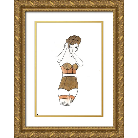 008a Gold Ornate Wood Framed Art Print with Double Matting by Steel, Emma