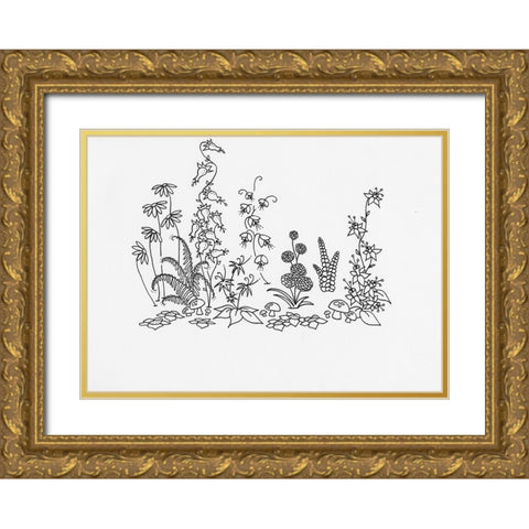 019a Gold Ornate Wood Framed Art Print with Double Matting by Steel, Emma