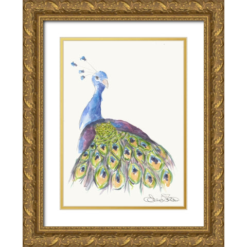 038a Gold Ornate Wood Framed Art Print with Double Matting by Steel, Emma