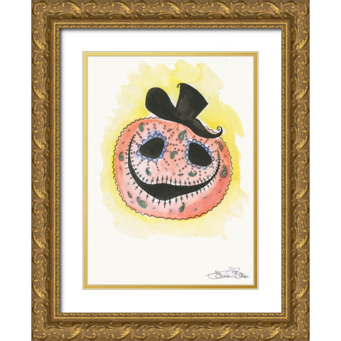 039a Gold Ornate Wood Framed Art Print with Double Matting by Steel, Emma