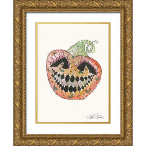 040a Gold Ornate Wood Framed Art Print with Double Matting by Steel, Emma