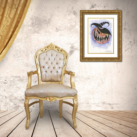 043a Gold Ornate Wood Framed Art Print with Double Matting by Steel, Emma