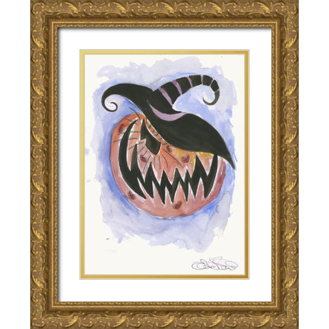 043a Gold Ornate Wood Framed Art Print with Double Matting by Steel, Emma