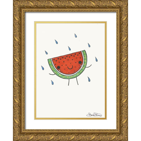 047a Gold Ornate Wood Framed Art Print with Double Matting by Steel, Emma