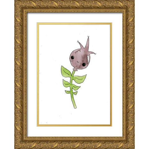 059a Gold Ornate Wood Framed Art Print with Double Matting by Steel, Emma