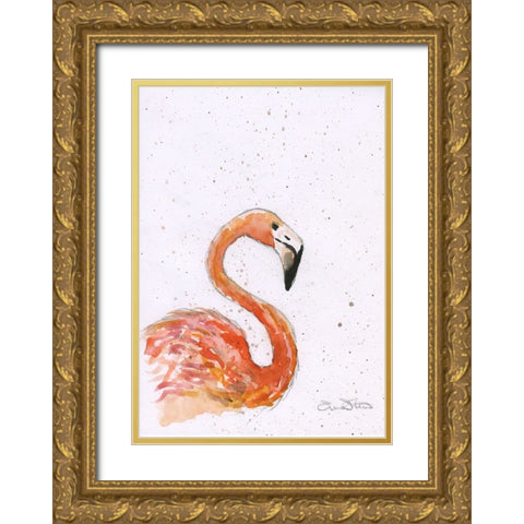 071a Gold Ornate Wood Framed Art Print with Double Matting by Steel, Emma