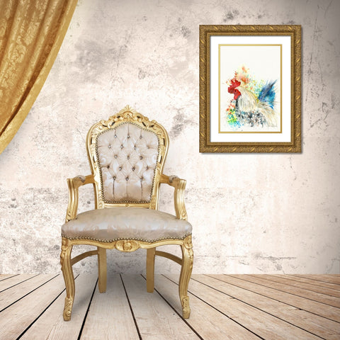 072a Gold Ornate Wood Framed Art Print with Double Matting by Steel, Emma