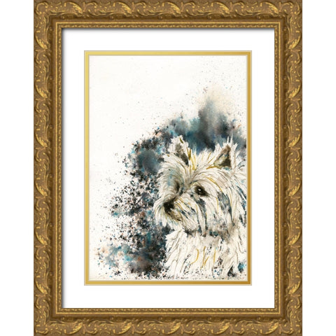 079a Gold Ornate Wood Framed Art Print with Double Matting by Steel, Emma