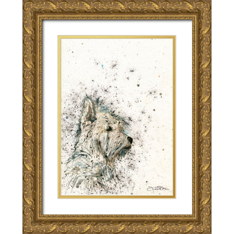 087a Gold Ornate Wood Framed Art Print with Double Matting by Steel, Emma