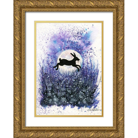 091a Gold Ornate Wood Framed Art Print with Double Matting by Steel, Emma