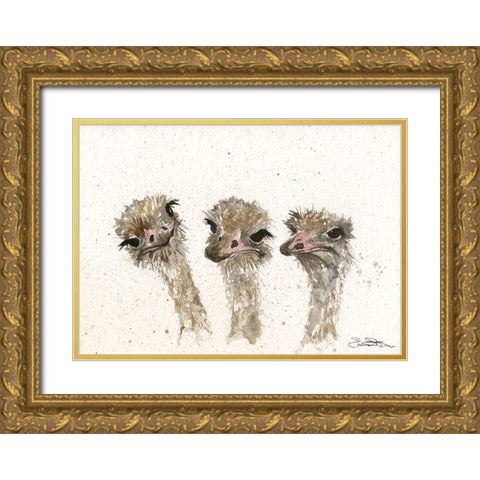 092a Gold Ornate Wood Framed Art Print with Double Matting by Steel, Emma