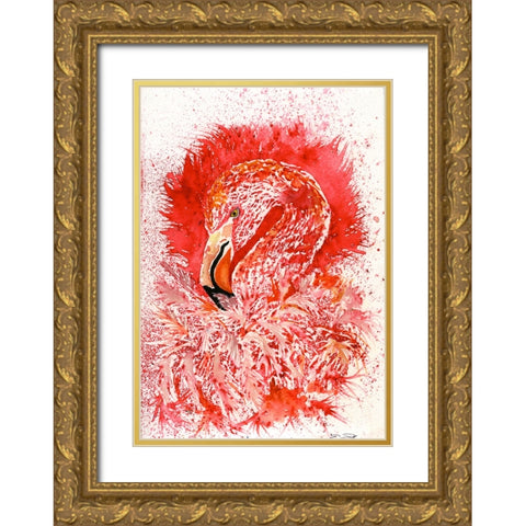 096a Gold Ornate Wood Framed Art Print with Double Matting by Steel, Emma