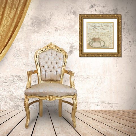 Hollywood Coffee House Gold Ornate Wood Framed Art Print with Double Matting by Clark, Erin