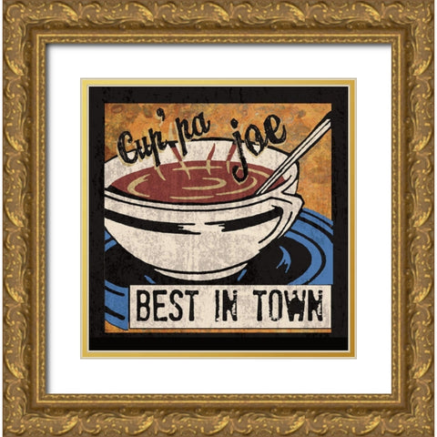 Best in Town Gold Ornate Wood Framed Art Print with Double Matting by Clark, Erin