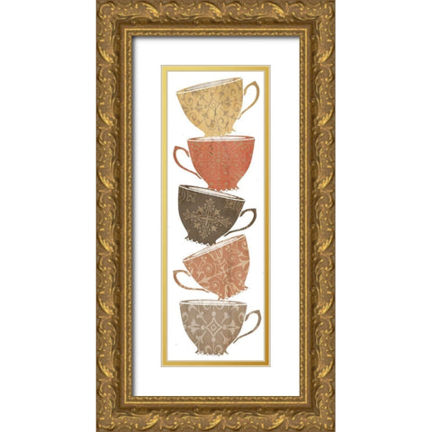 Coffee I Gold Ornate Wood Framed Art Print with Double Matting by Clark, Erin