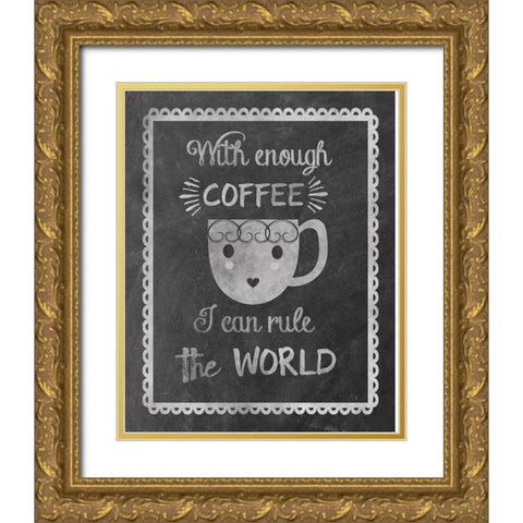Rule Coffee Gold Ornate Wood Framed Art Print with Double Matting by Clark, Erin