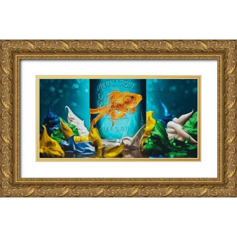 Home Sweet Home Gold Ornate Wood Framed Art Print with Double Matting by Chartier, Francois