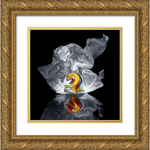 Iceberg V Gold Ornate Wood Framed Art Print with Double Matting by Chartier, Francois