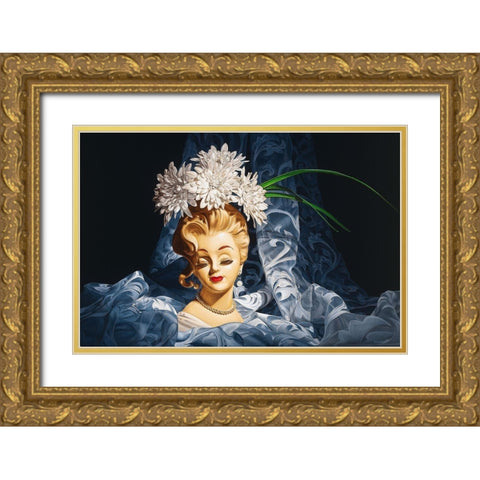 Reverie Gold Ornate Wood Framed Art Print with Double Matting by Chartier, Francois
