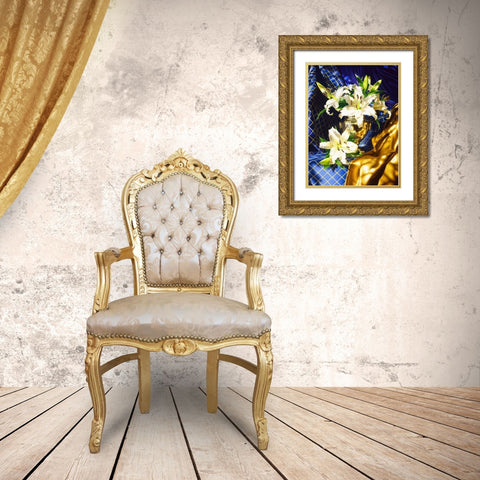 Rosegarden Gold Ornate Wood Framed Art Print with Double Matting by Chartier, Francois