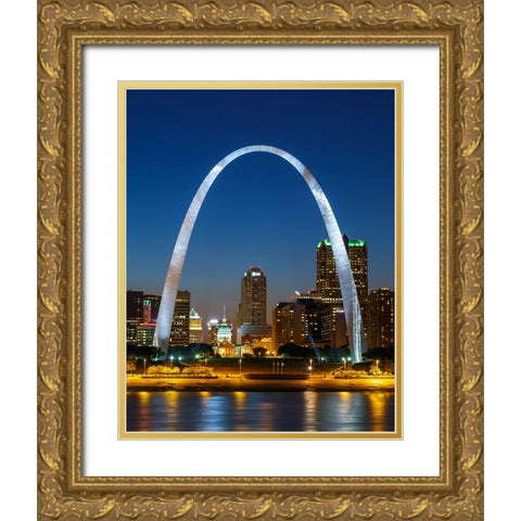 Gateway Vertical Gold Ornate Wood Framed Art Print with Double Matting by Galloimages Online