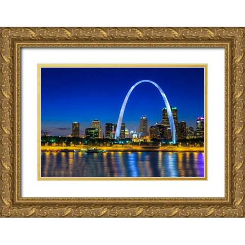 Gateway Horizontal Gold Ornate Wood Framed Art Print with Double Matting by Galloimages Online
