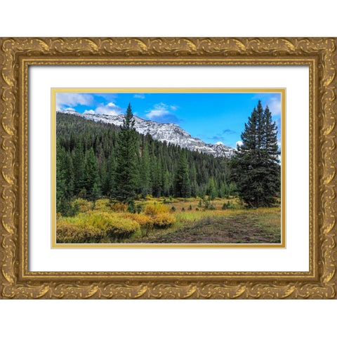Yellowstone Sbc Landscape Gold Ornate Wood Framed Art Print with Double Matting by Galloimages Online