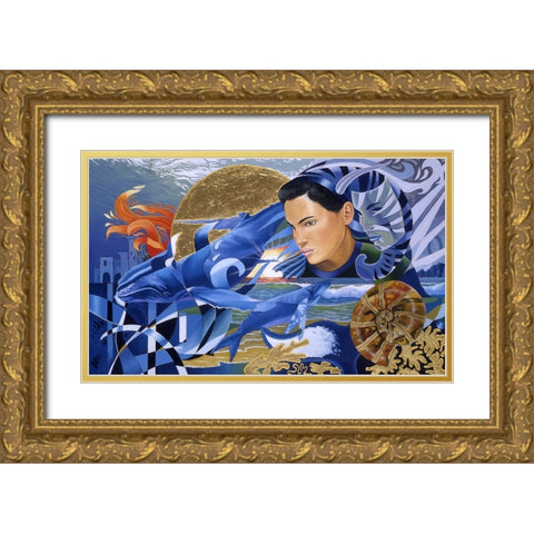 Atlantis Rising Gold Ornate Wood Framed Art Print with Double Matting by Stevenson, Graeme