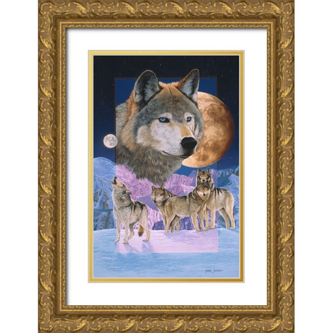 Blue Moon Gold Ornate Wood Framed Art Print with Double Matting by Stevenson, Graeme