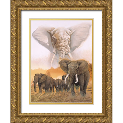 Confrontation Gold Ornate Wood Framed Art Print with Double Matting by Stevenson, Graeme