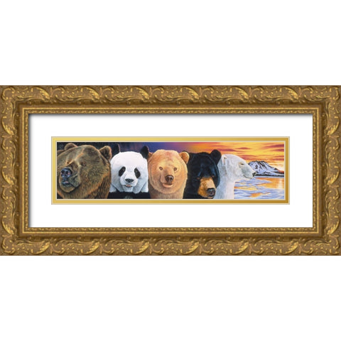Connections 1 Gold Ornate Wood Framed Art Print with Double Matting by Stevenson, Graeme