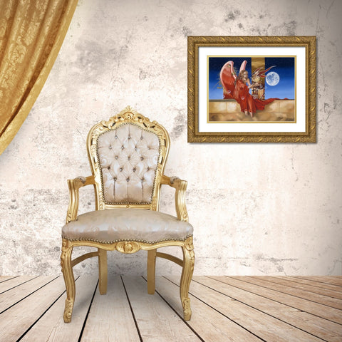 Divine Surprise Gold Ornate Wood Framed Art Print with Double Matting by Stevenson, Graeme