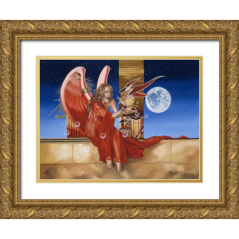 Divine Surprise Gold Ornate Wood Framed Art Print with Double Matting by Stevenson, Graeme