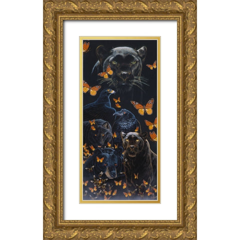 Gaurdian Angel Gold Ornate Wood Framed Art Print with Double Matting by Stevenson, Graeme