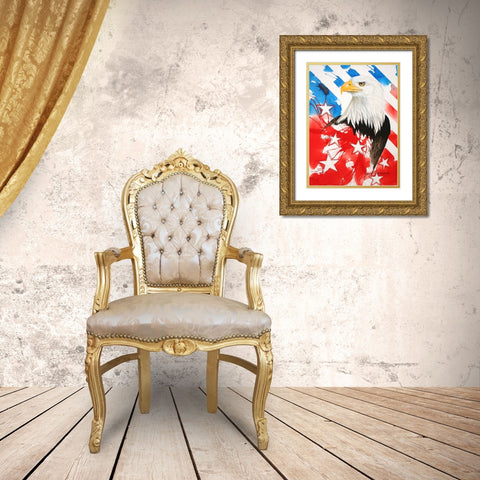 Liberty 2 Gold Ornate Wood Framed Art Print with Double Matting by Stevenson, Graeme