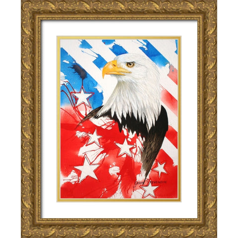 Liberty 2 Gold Ornate Wood Framed Art Print with Double Matting by Stevenson, Graeme