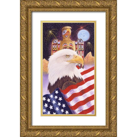 Liberty And Freedom Gold Ornate Wood Framed Art Print with Double Matting by Stevenson, Graeme