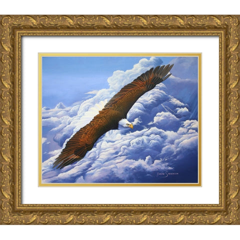 Lifted To The Sky Gold Ornate Wood Framed Art Print with Double Matting by Stevenson, Graeme