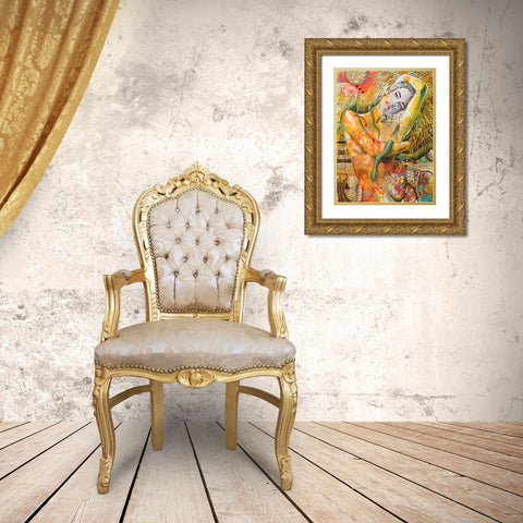 Od To Klimt Gold Ornate Wood Framed Art Print with Double Matting by Stevenson, Graeme