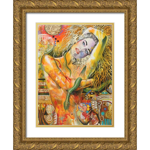 Od To Klimt Gold Ornate Wood Framed Art Print with Double Matting by Stevenson, Graeme