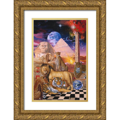 Pharoahs Pride Gold Ornate Wood Framed Art Print with Double Matting by Stevenson, Graeme