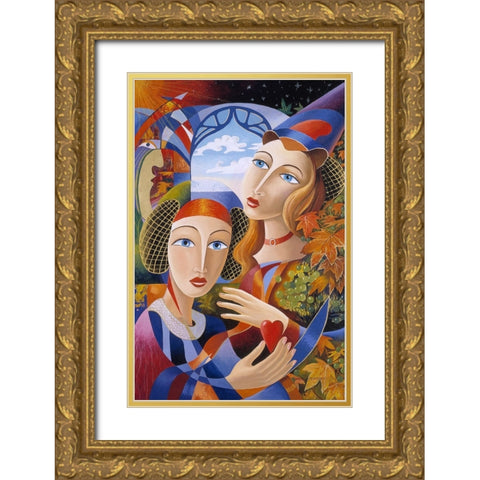 Royal Grapes Gold Ornate Wood Framed Art Print with Double Matting by Stevenson, Graeme