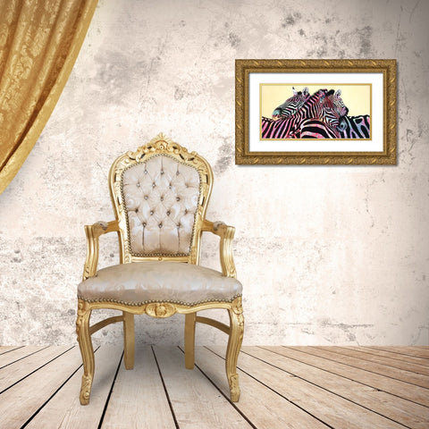 Stripe Me Lucky Gold Ornate Wood Framed Art Print with Double Matting by Stevenson, Graeme